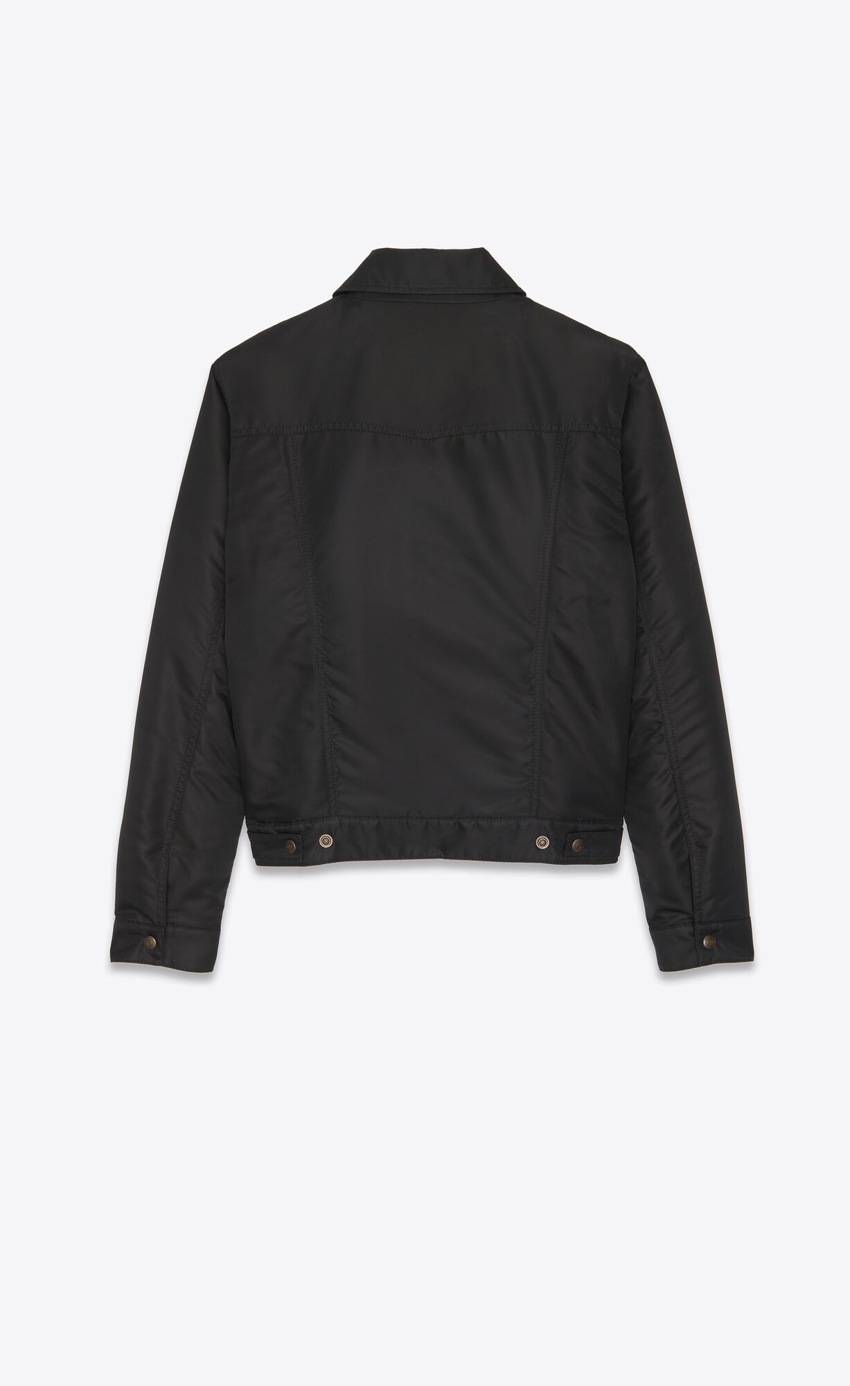 YSL Trucker Jacket In Nylon Noir | UFHXD7450