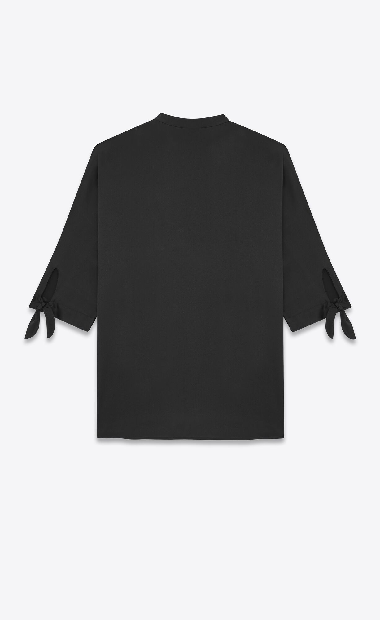 YSL Tunic Shirt In Crepe Satin Black | ERLON2619