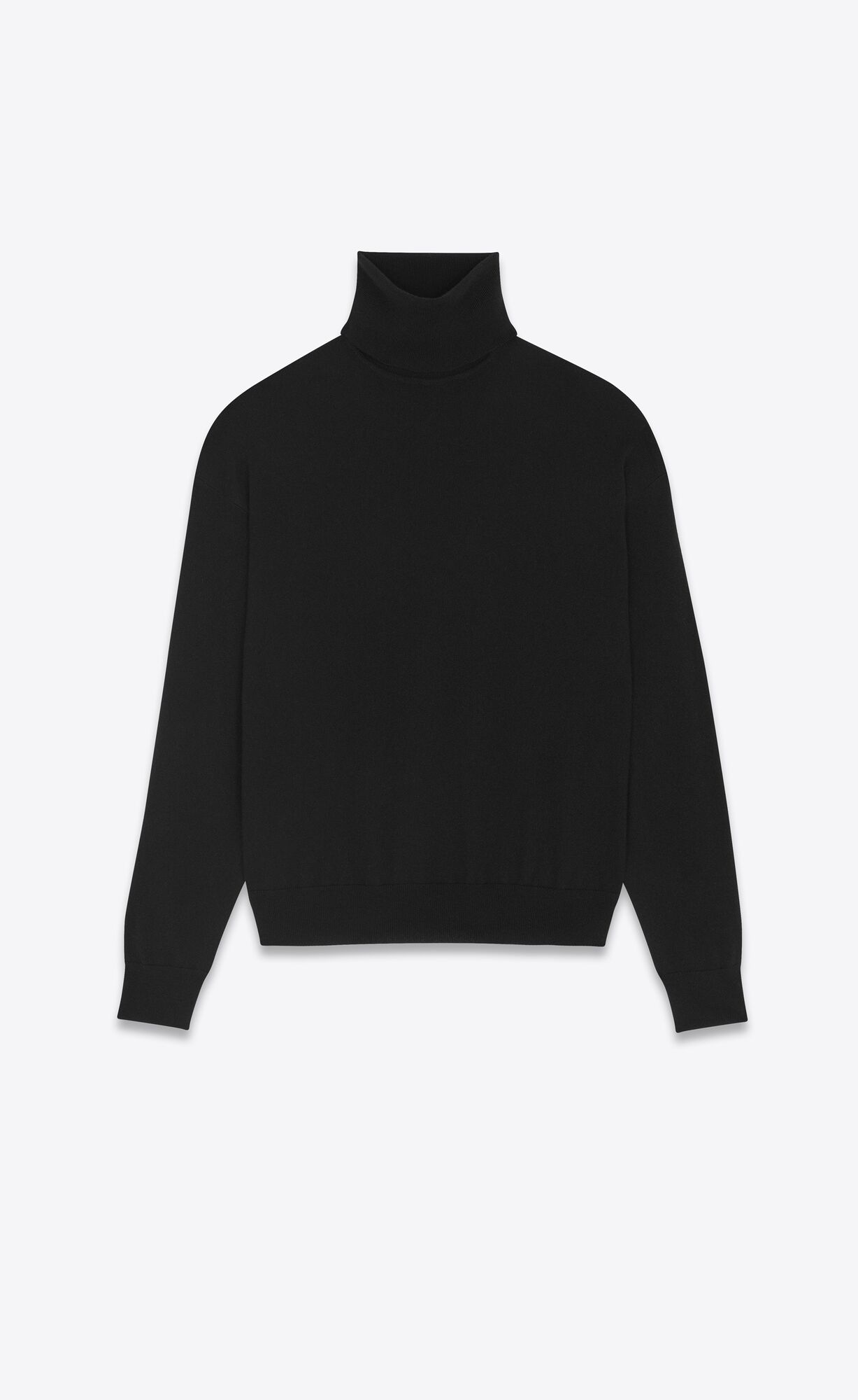 YSL Turtleneck Sweater In Cashmere Noir | MWATL7293