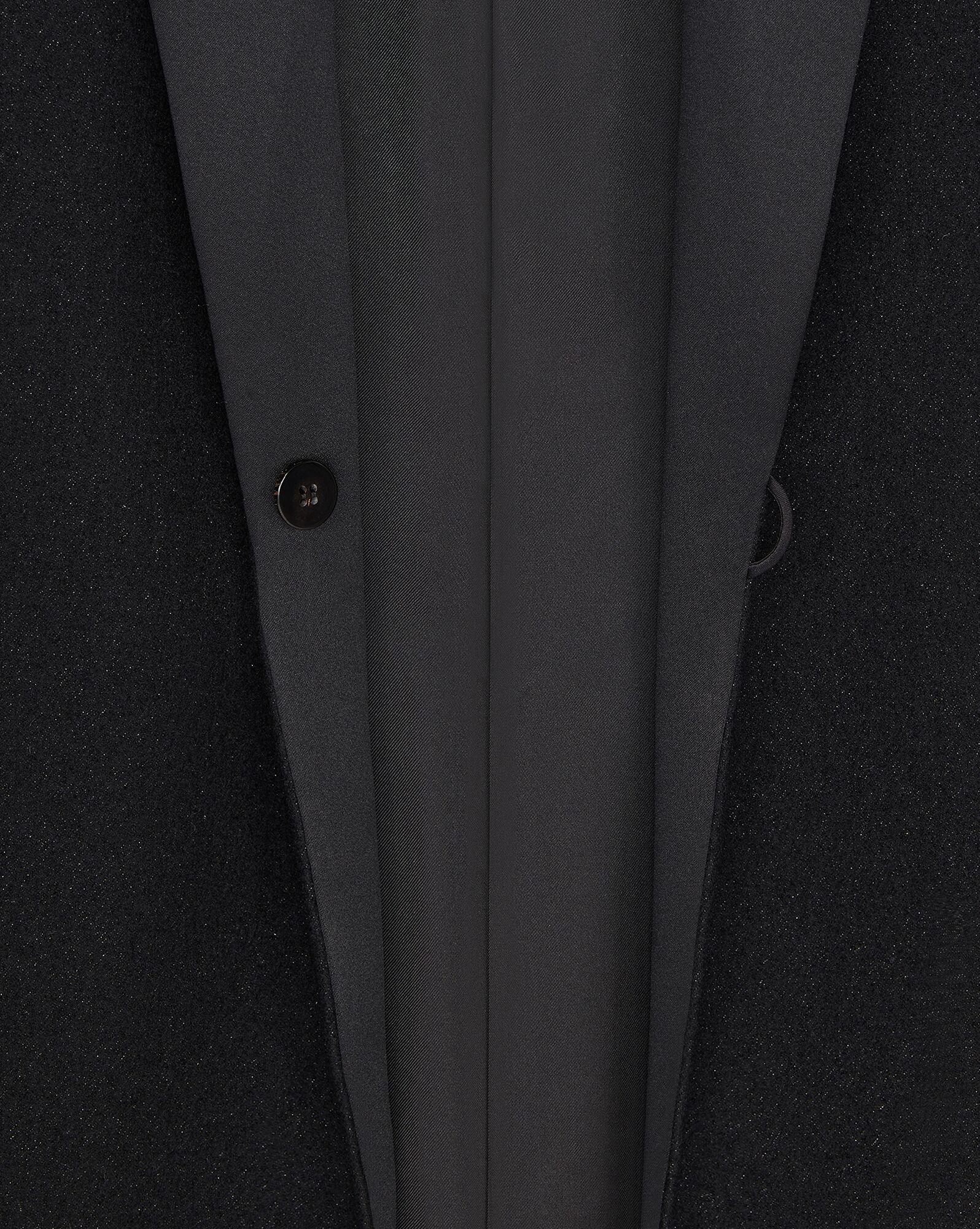 YSL Tuxedo Cape In Wool Felt Noir Brillant | HDLYW2178