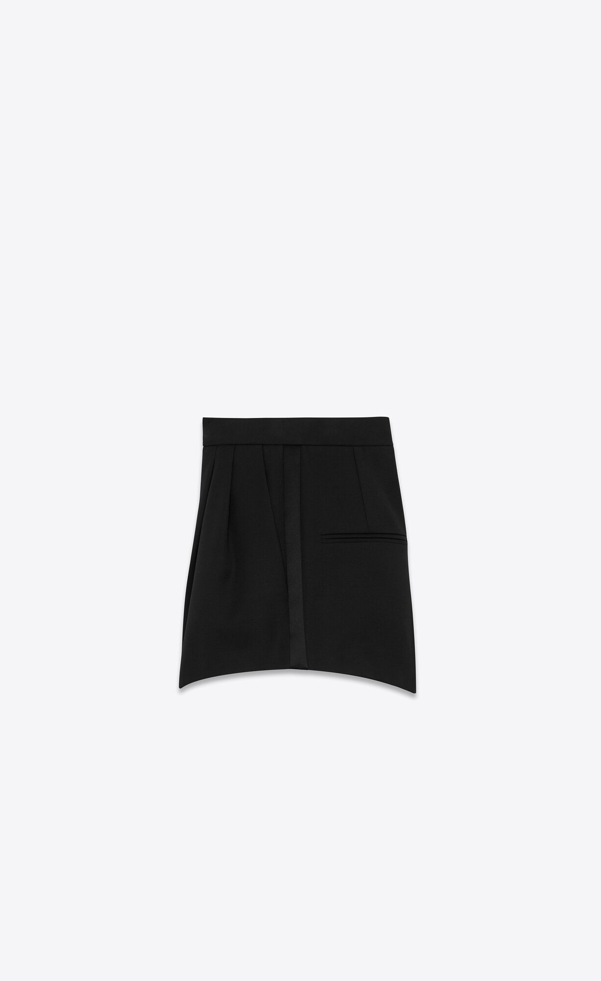 YSL Tuxedo Shorts In Grain De Poudre Black | QRYWF7093