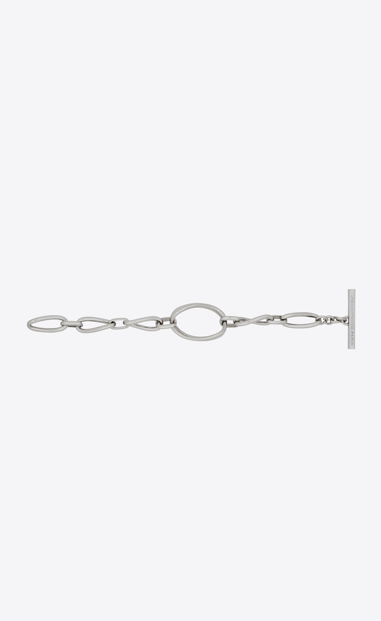 YSL Twist And Curve Links Bracelet In Metal Palladium | IHZXN0485