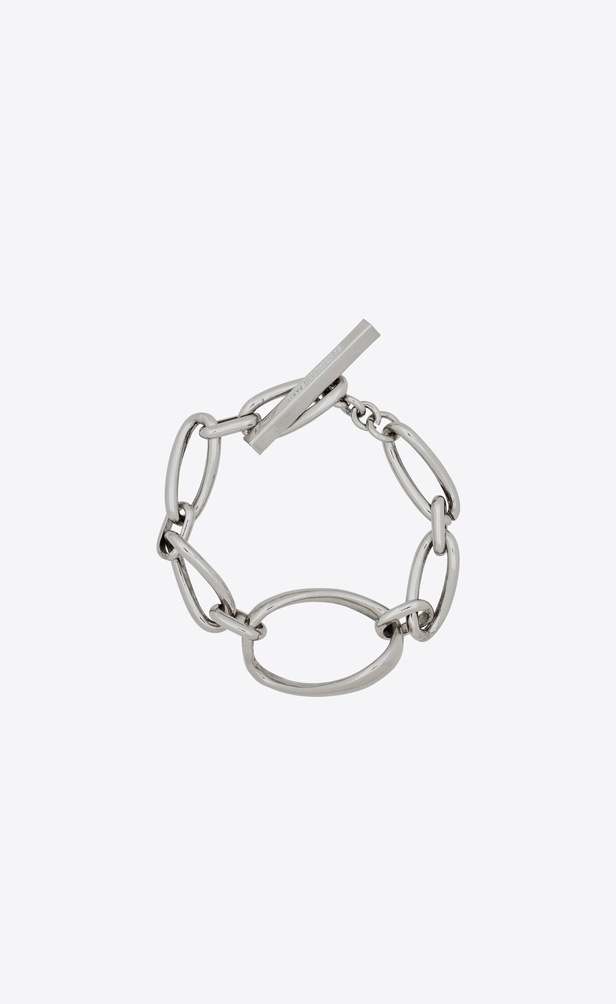 YSL Twist And Curve Links Bracelet In Metal Palladium | IHZXN0485