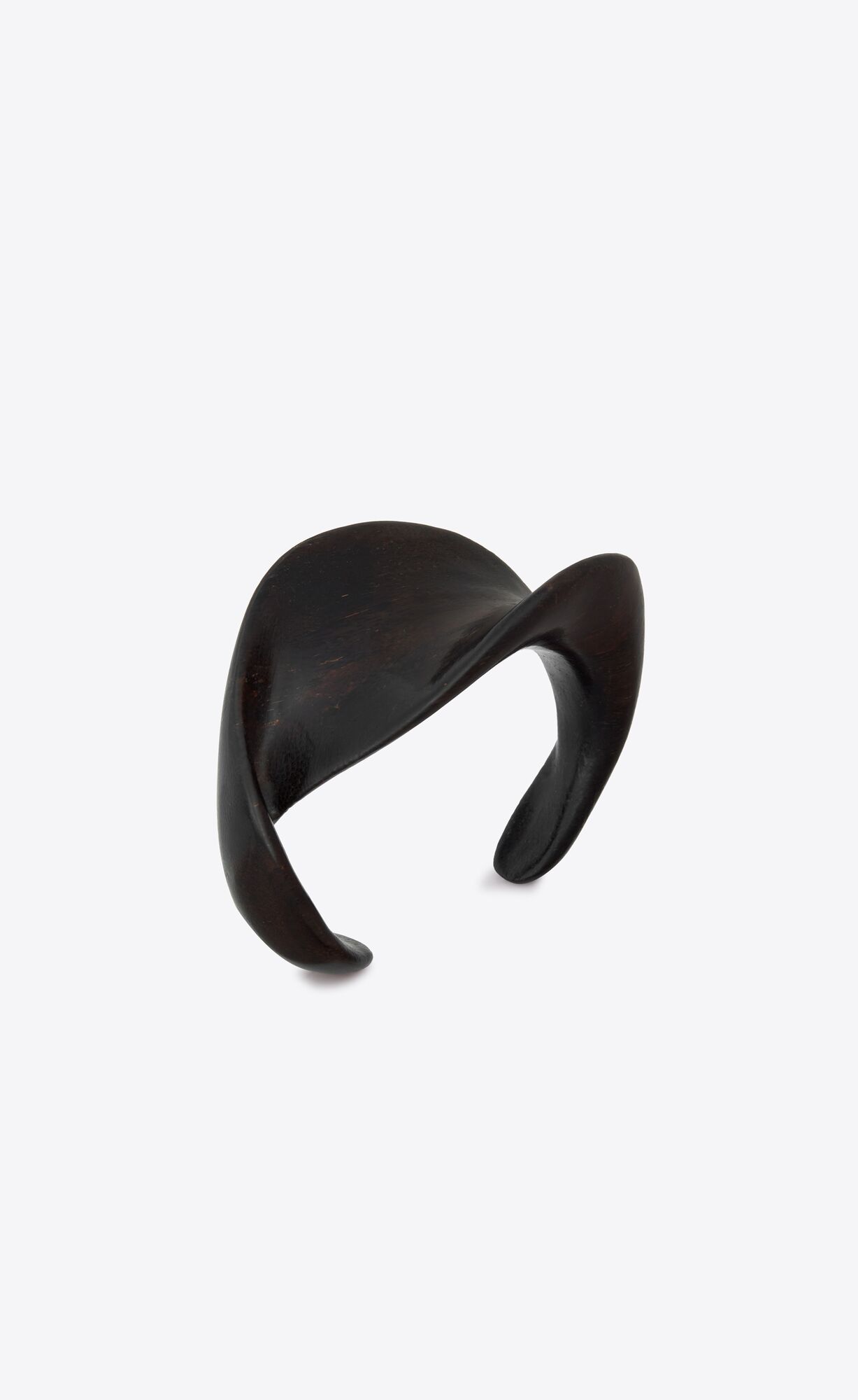 YSL Twist Cuff In Bamboo Dark Brown And Gold | PNOKB5418