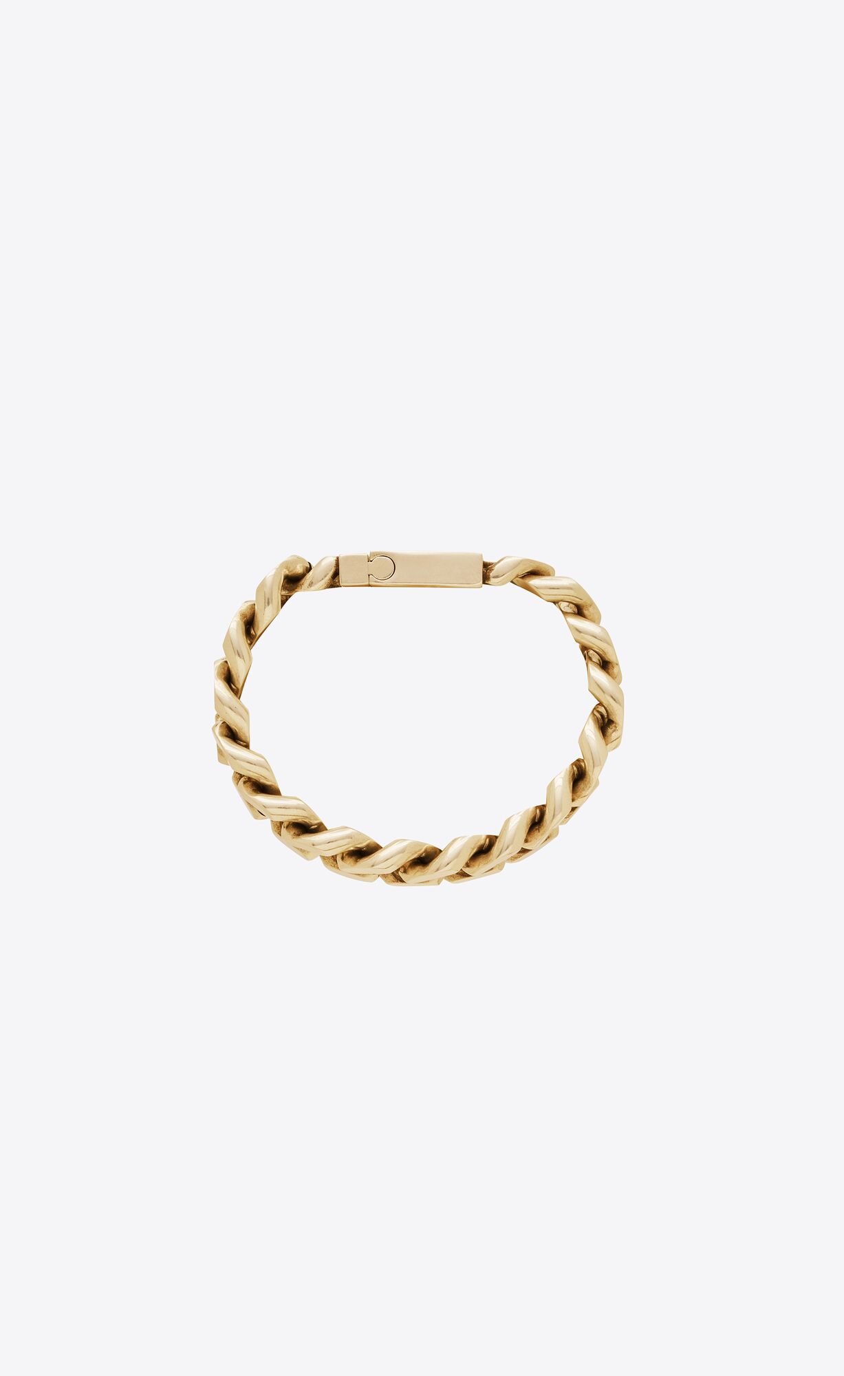 YSL Two-tone Chain Bracelet In Metal Gold | KFASI0245