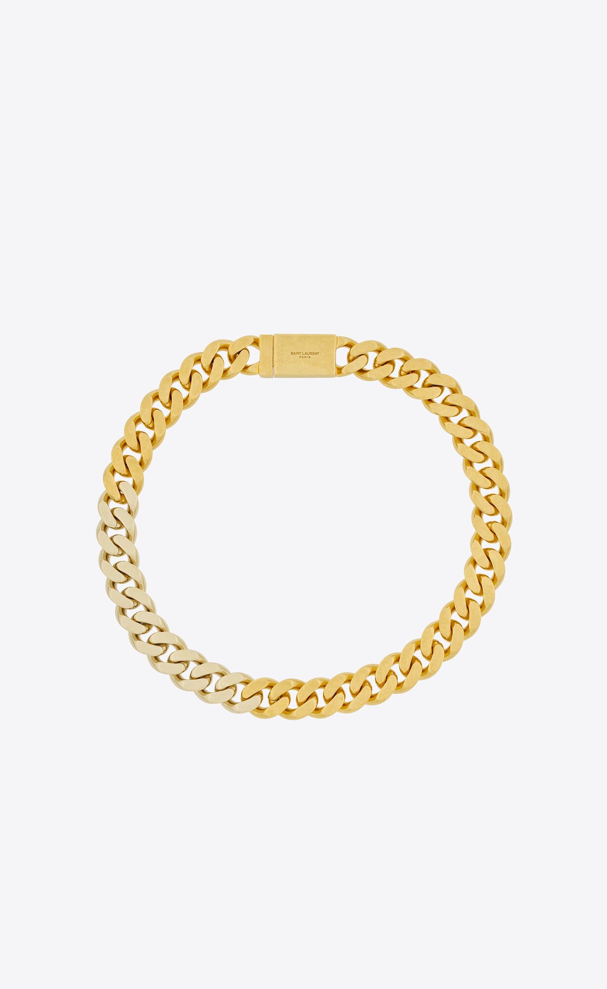 YSL Two-tone Chain Necklace In Metal Gold | SUMQL3956