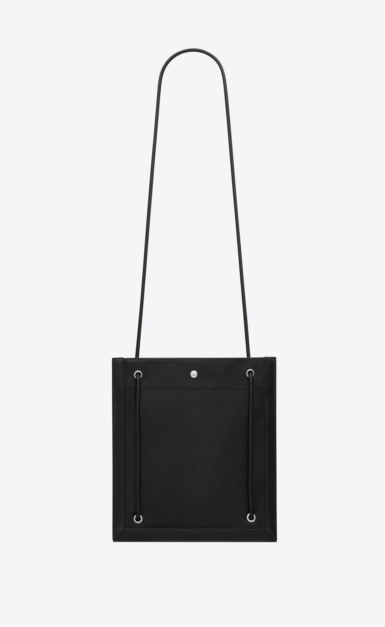 YSL Universite Flat Crossbody Bag In Vegetable-tanned Leather Black | WCDBZ8947