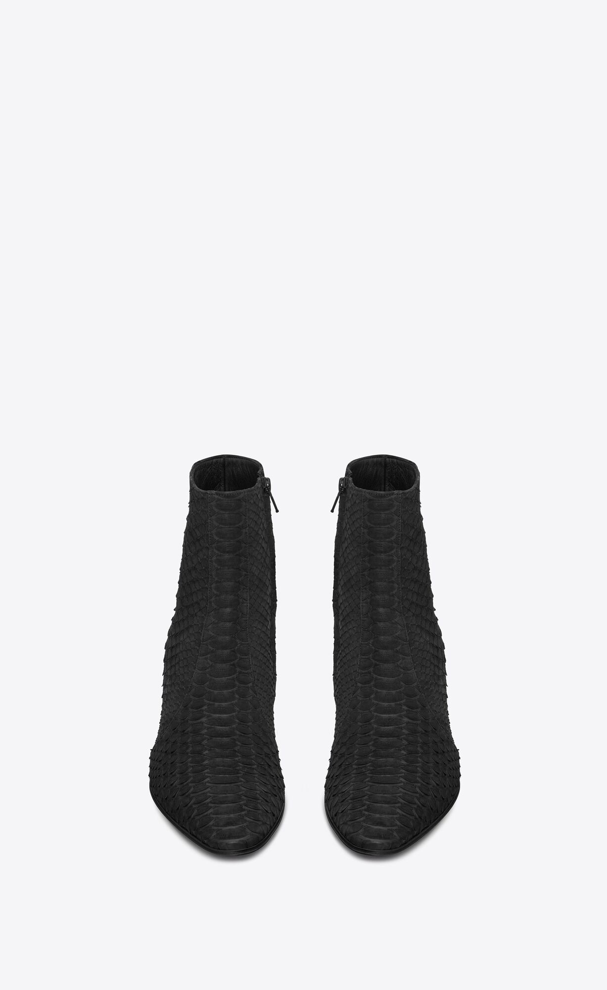 YSL Vassili Zipped Boots In Python Black | DWLBC9864