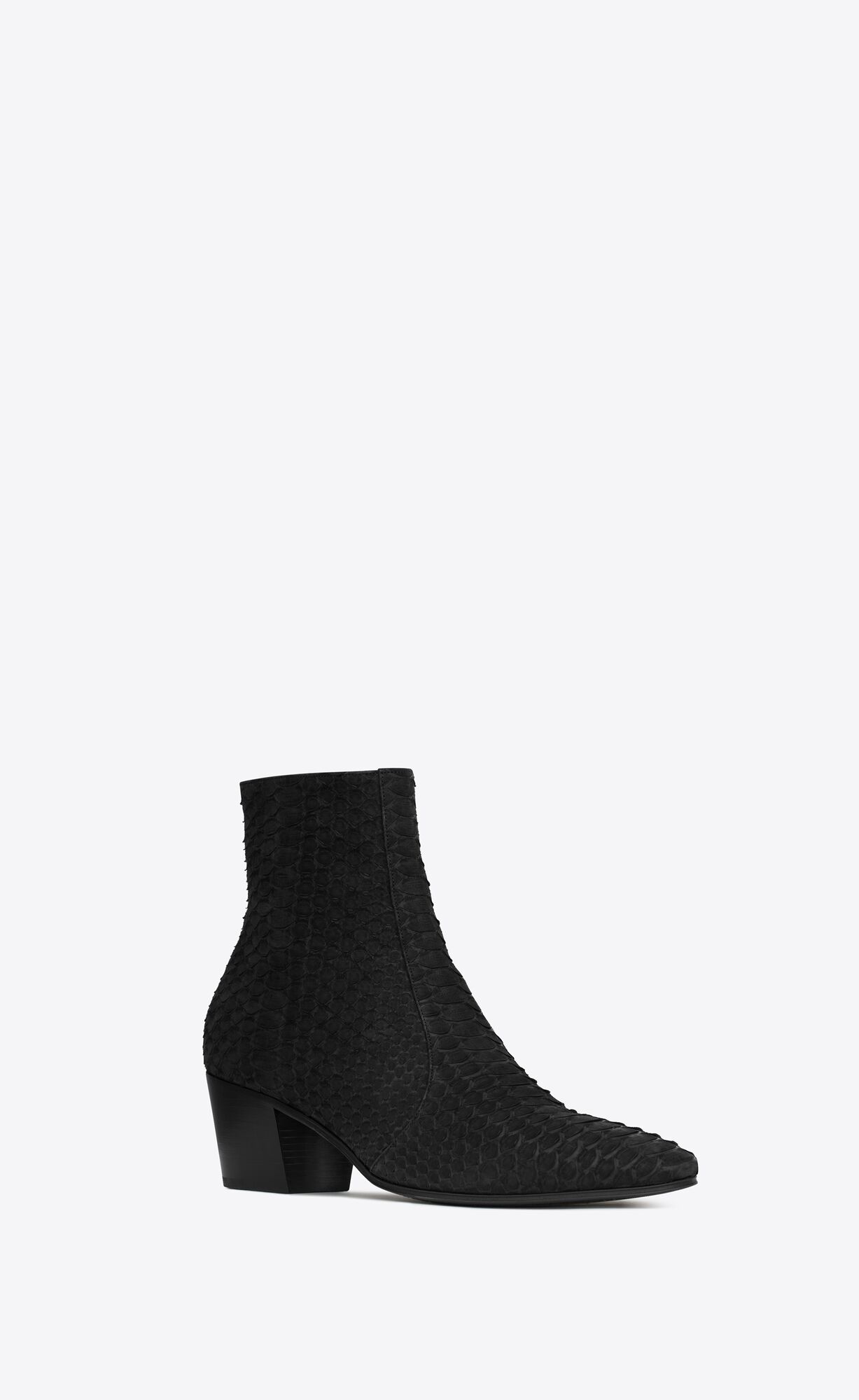 YSL Vassili Zipped Boots In Python Black | DWLBC9864