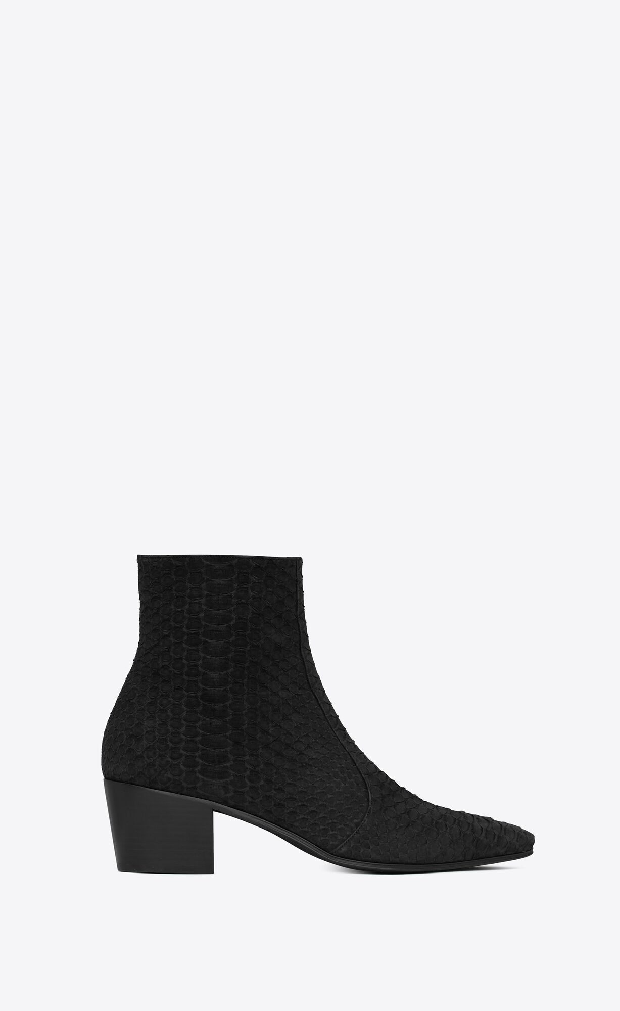 YSL Vassili Zipped Boots In Python Black | DWLBC9864