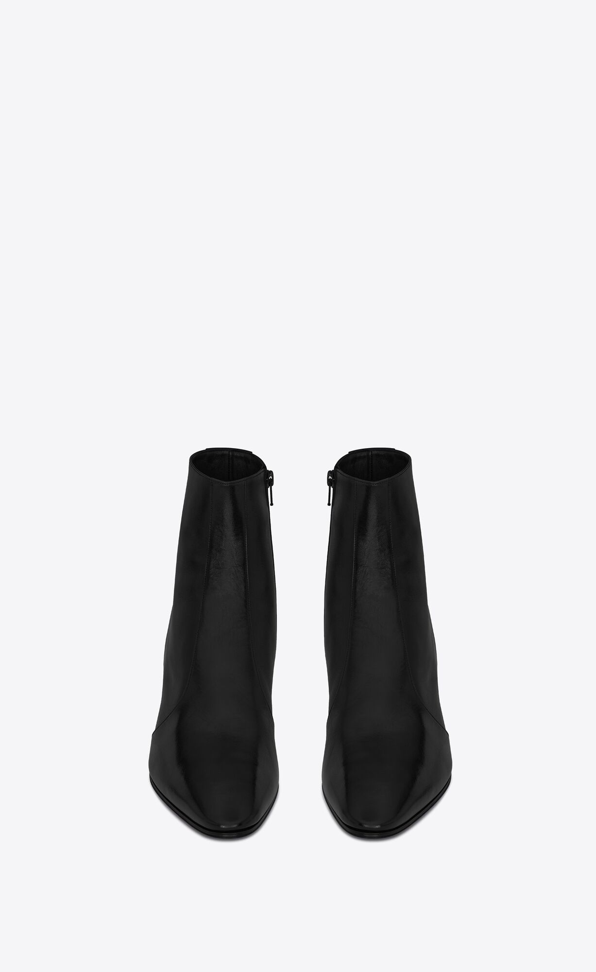 YSL Vassili Zipped Boots In Smooth Leather Black | WTIAP6218