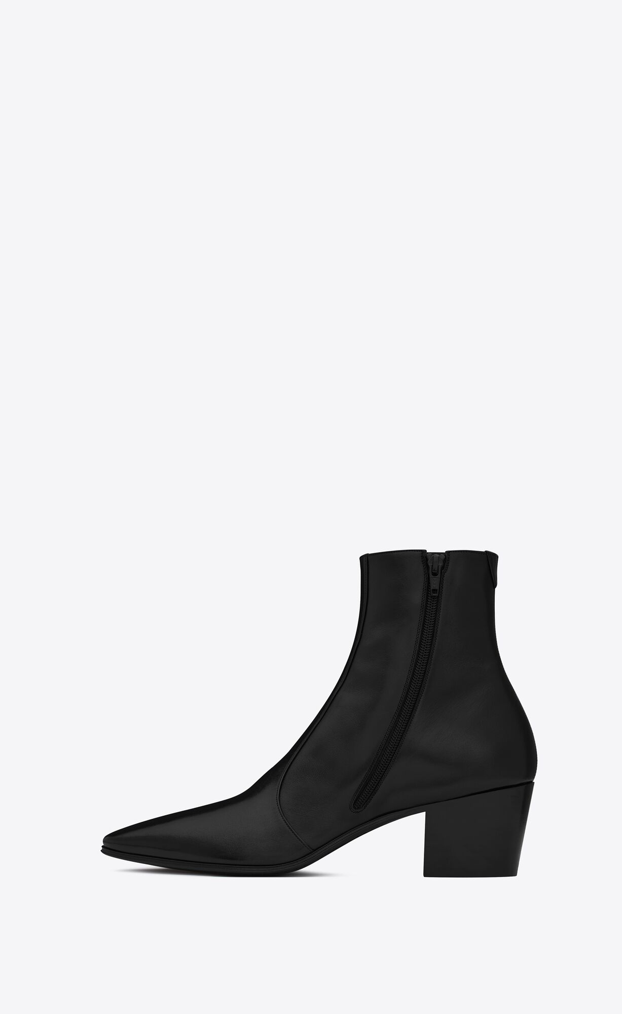 YSL Vassili Zipped Boots In Smooth Leather Black | WTIAP6218