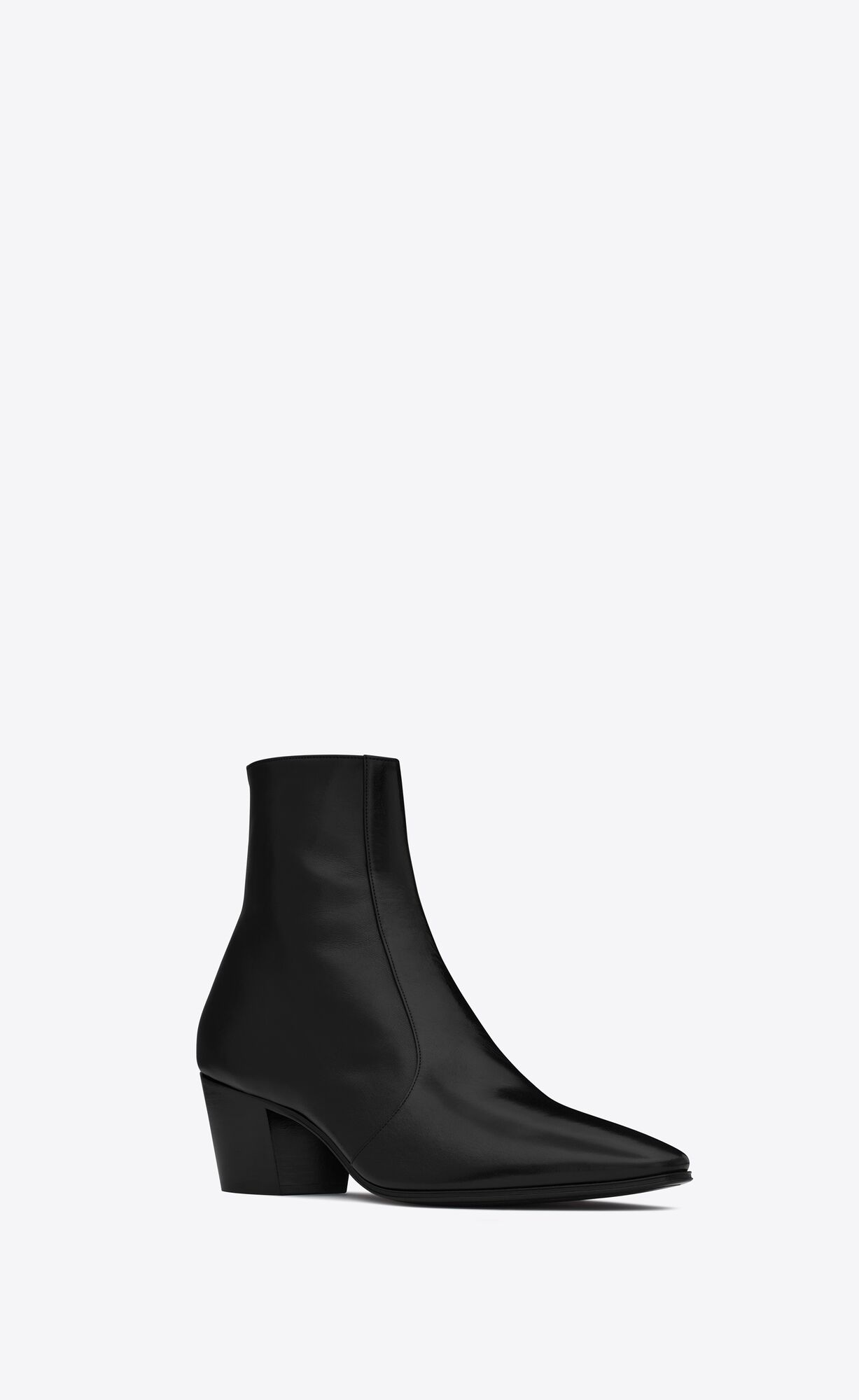 YSL Vassili Zipped Boots In Smooth Leather Black | WTIAP6218