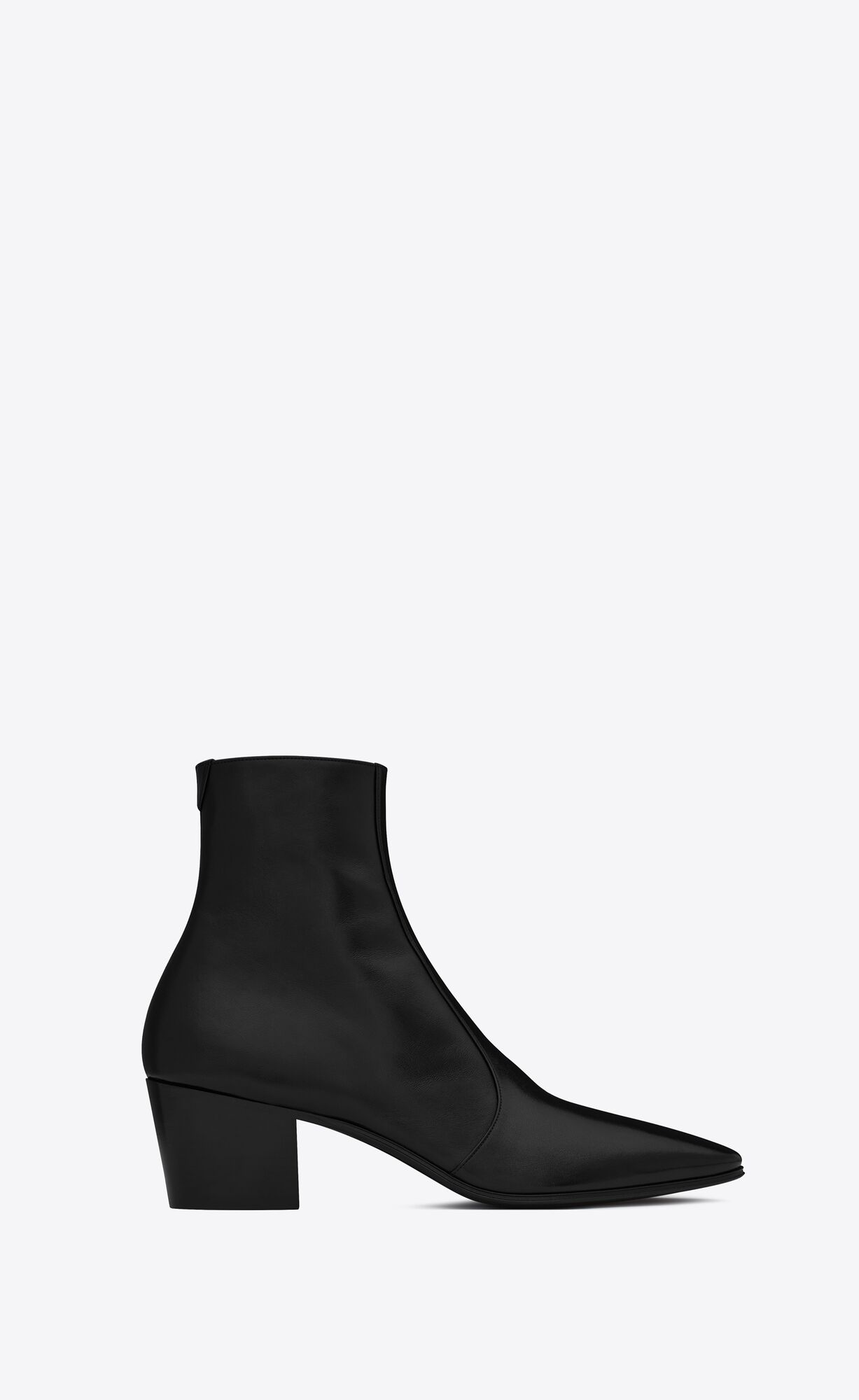 YSL Vassili Zipped Boots In Smooth Leather Black | WTIAP6218