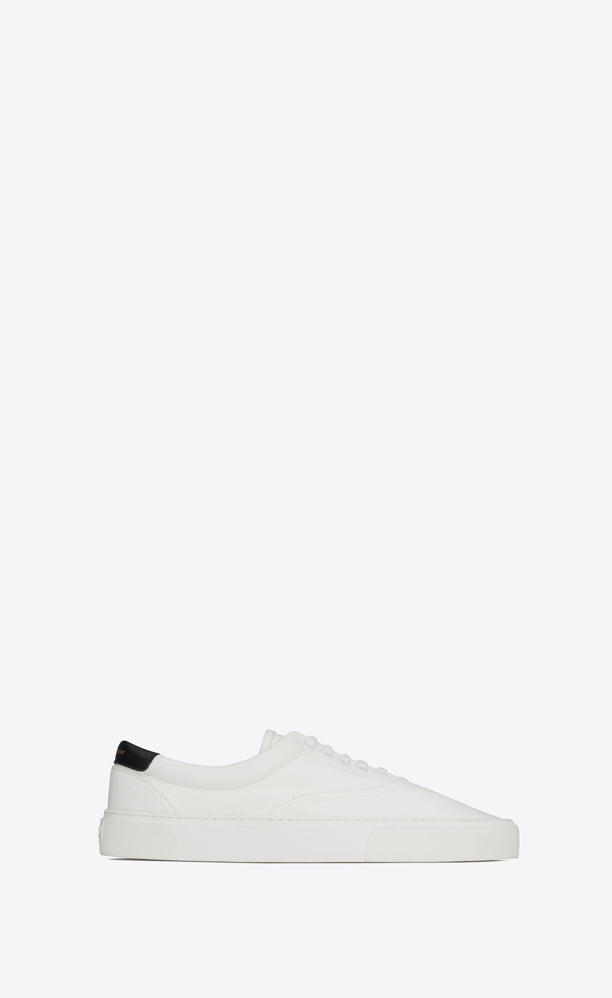 YSL Venice Sneakers In Canvas Off White Et Noir | TFQVD9607