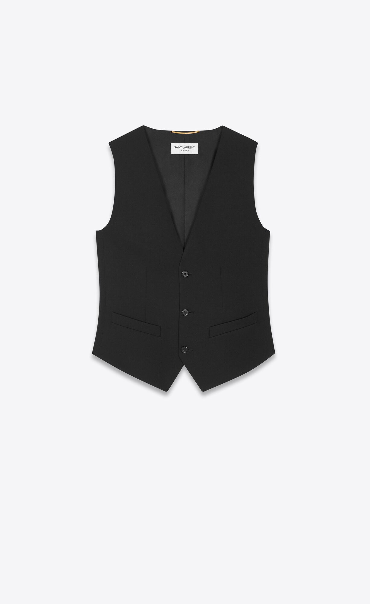 YSL Vest In Grain De Poudre Black | DPHCA7560