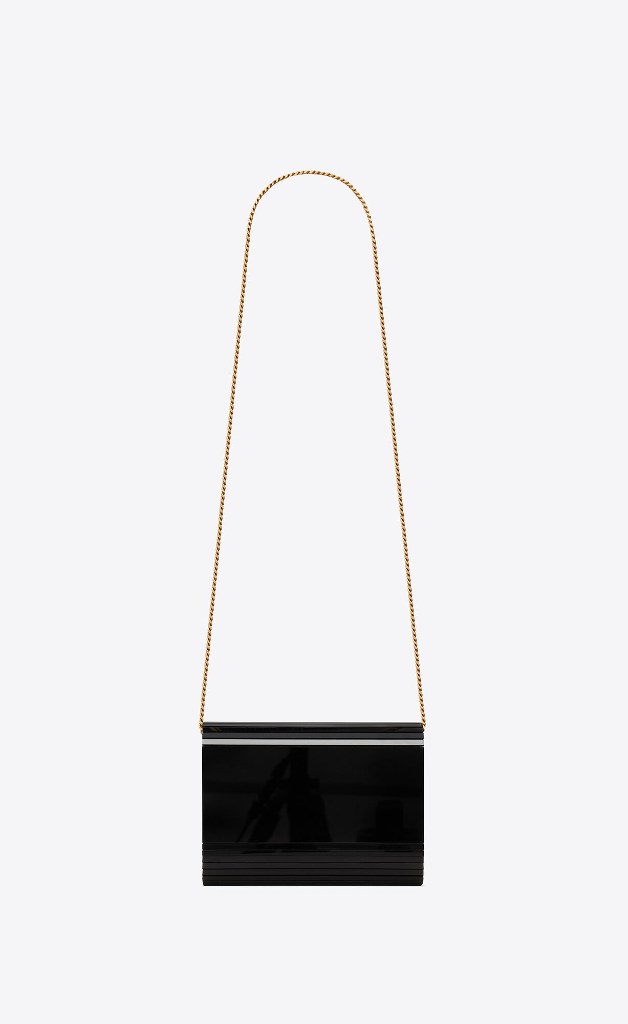 YSL Vicky Miniaudiere In Plexiglass Black | TRQDL7308