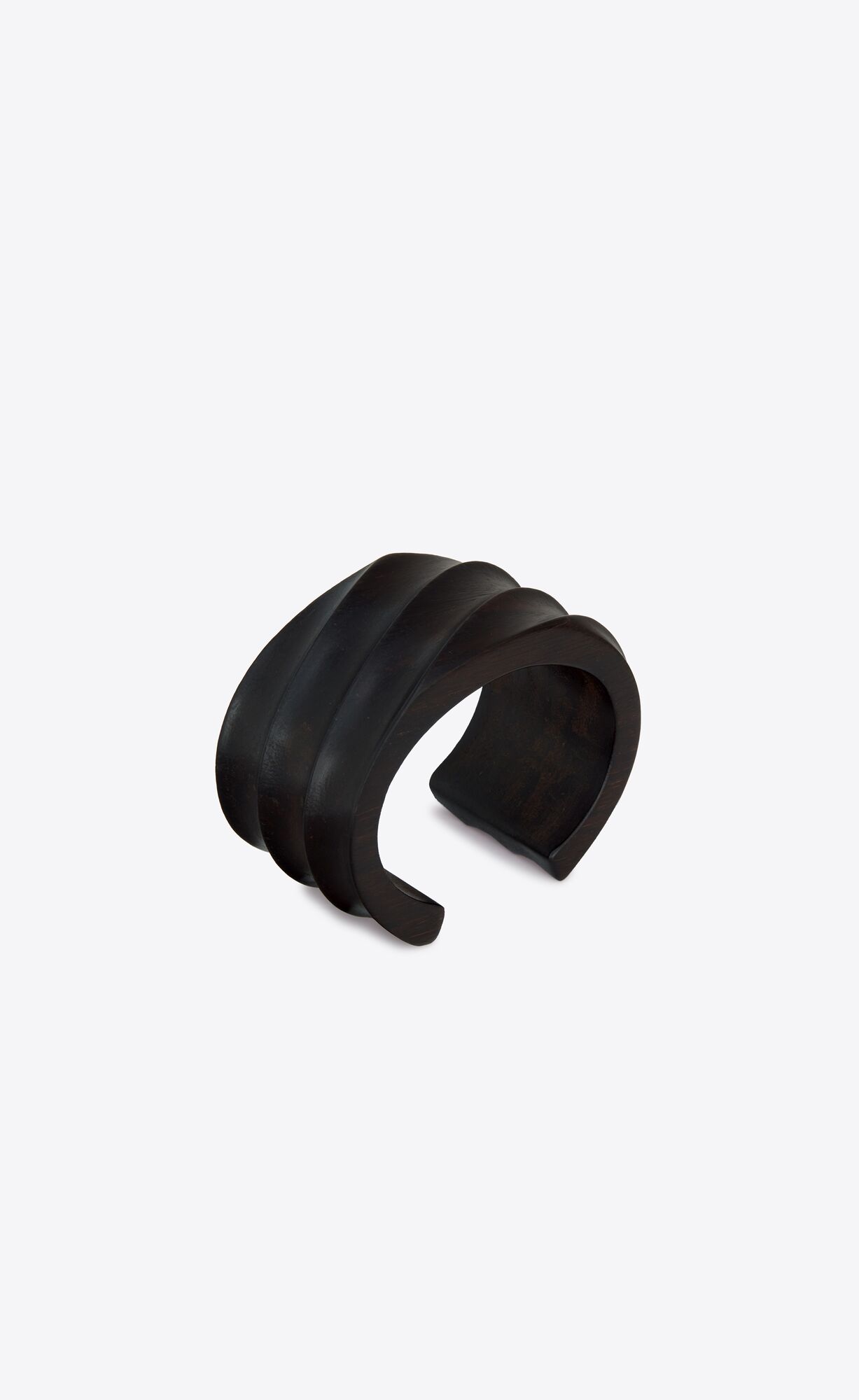 YSL Wavy Cuff In Bamboo Dark Brown And Gold | SPUYL8459