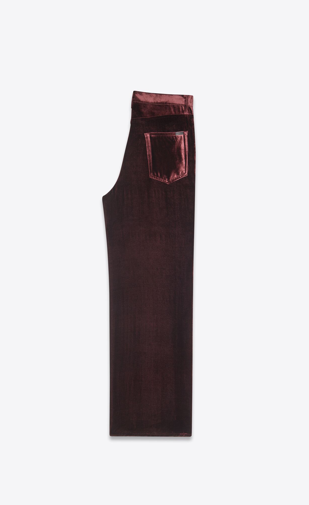 YSL Wide-leg Pants In Velvet Dark Burgundy Raw | WLHSG4051