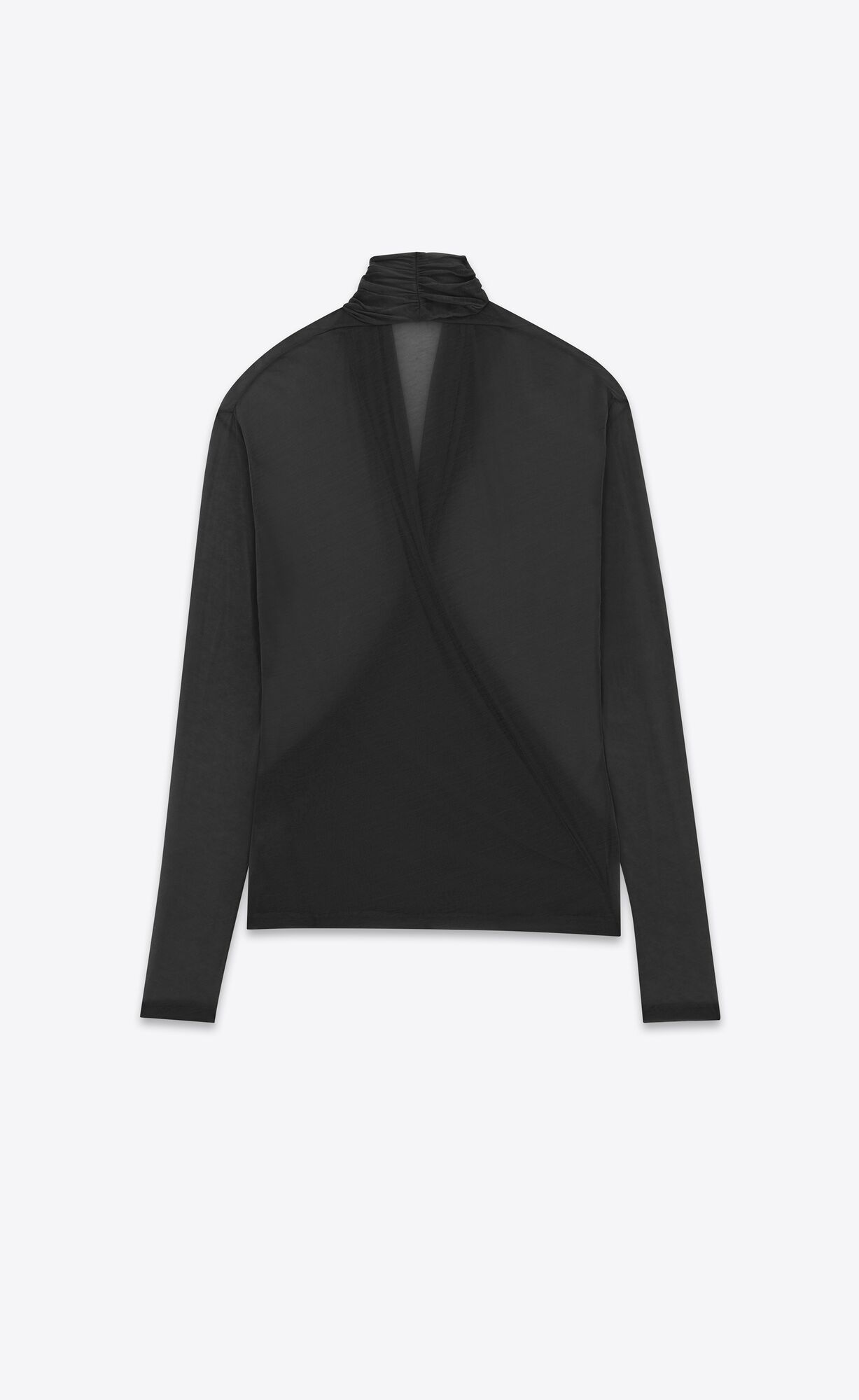 YSL Wrap-over Top In Jersey Black | HGXTB8710