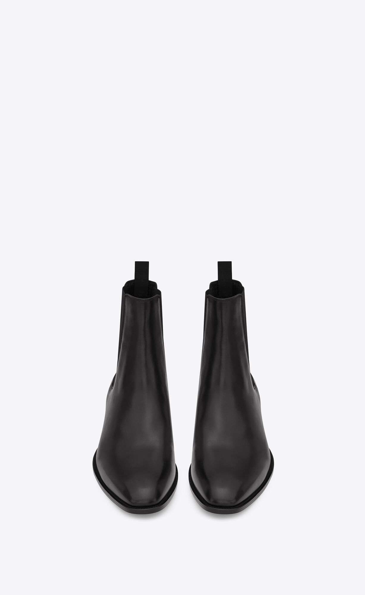 YSL Wyatt Chelsea Boots In Smooth Leather Black | YJBAZ2954