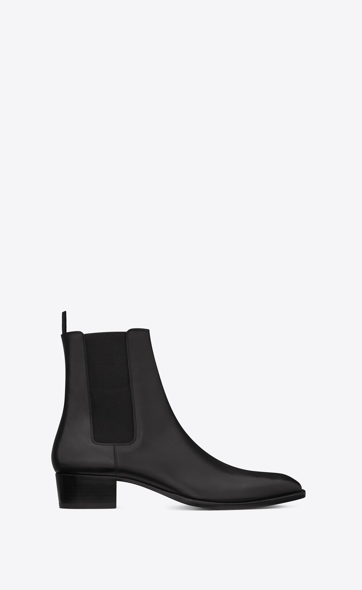 YSL Wyatt Chelsea Boots In Smooth Leather Black | YJBAZ2954