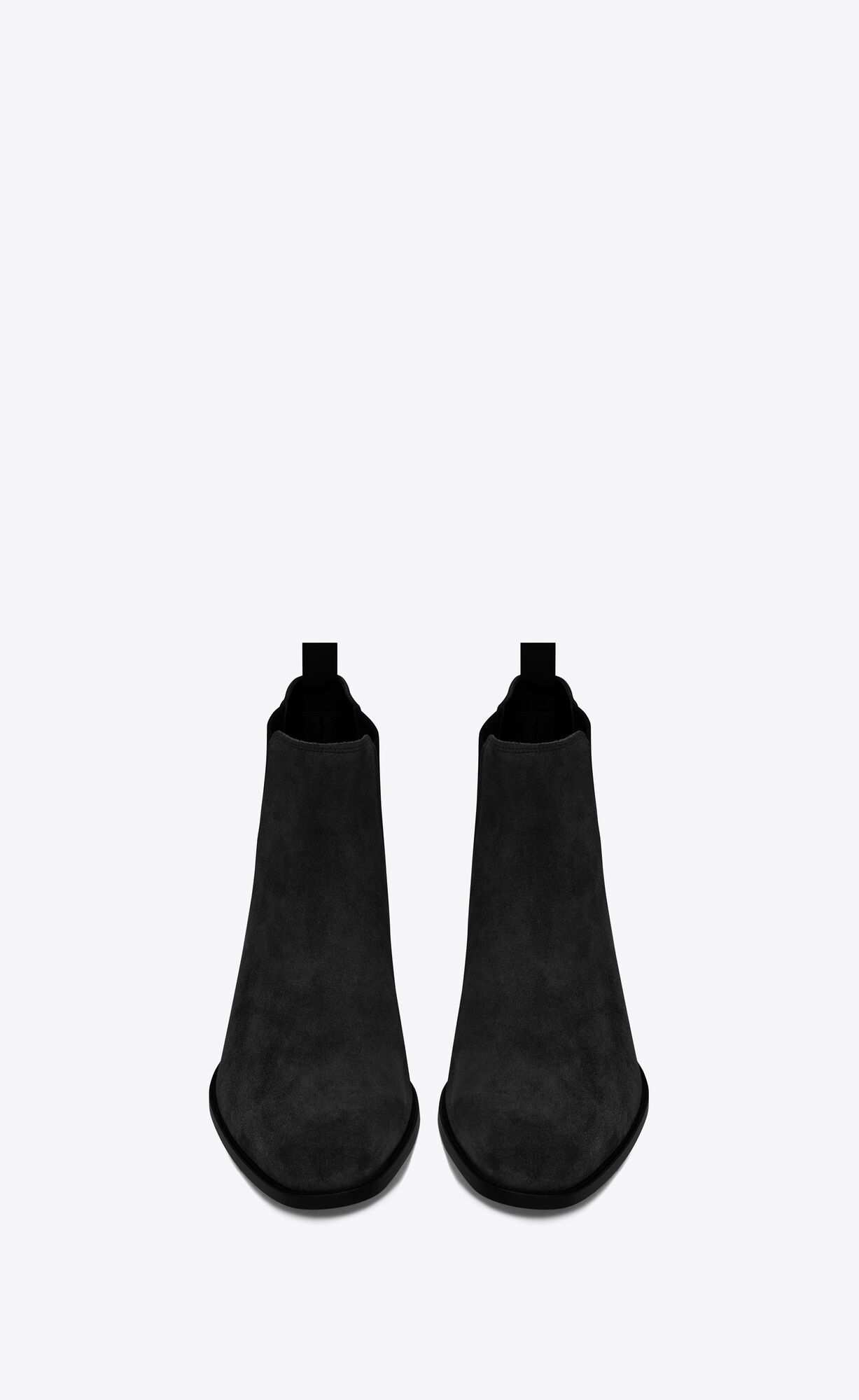 YSL Wyatt Chelsea Boots In Suede Black | FBWCQ8290