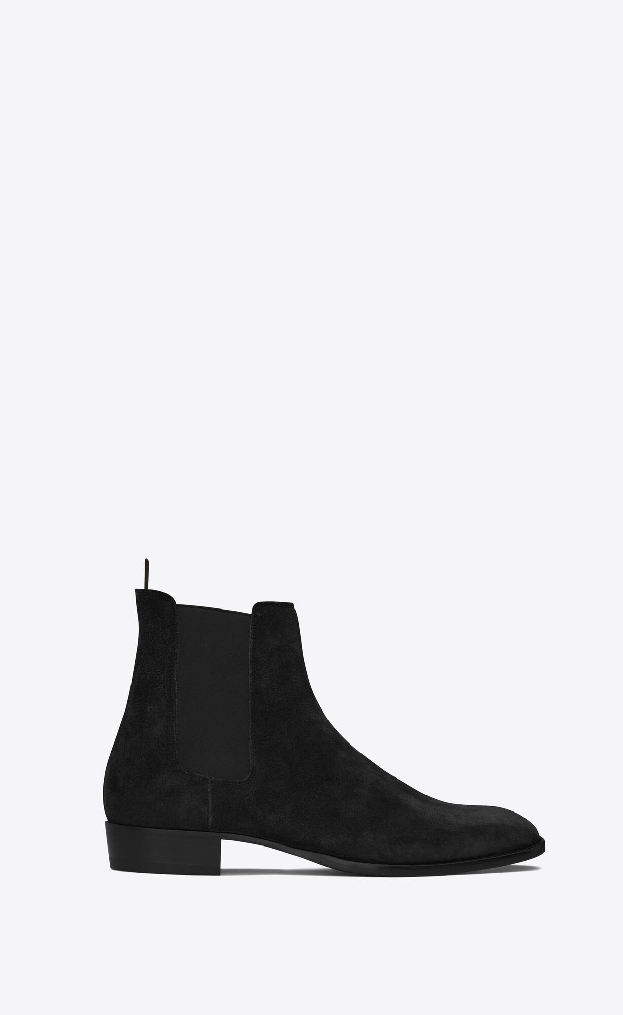 YSL Wyatt Chelsea Boots In Suede Black | FBWCQ8290