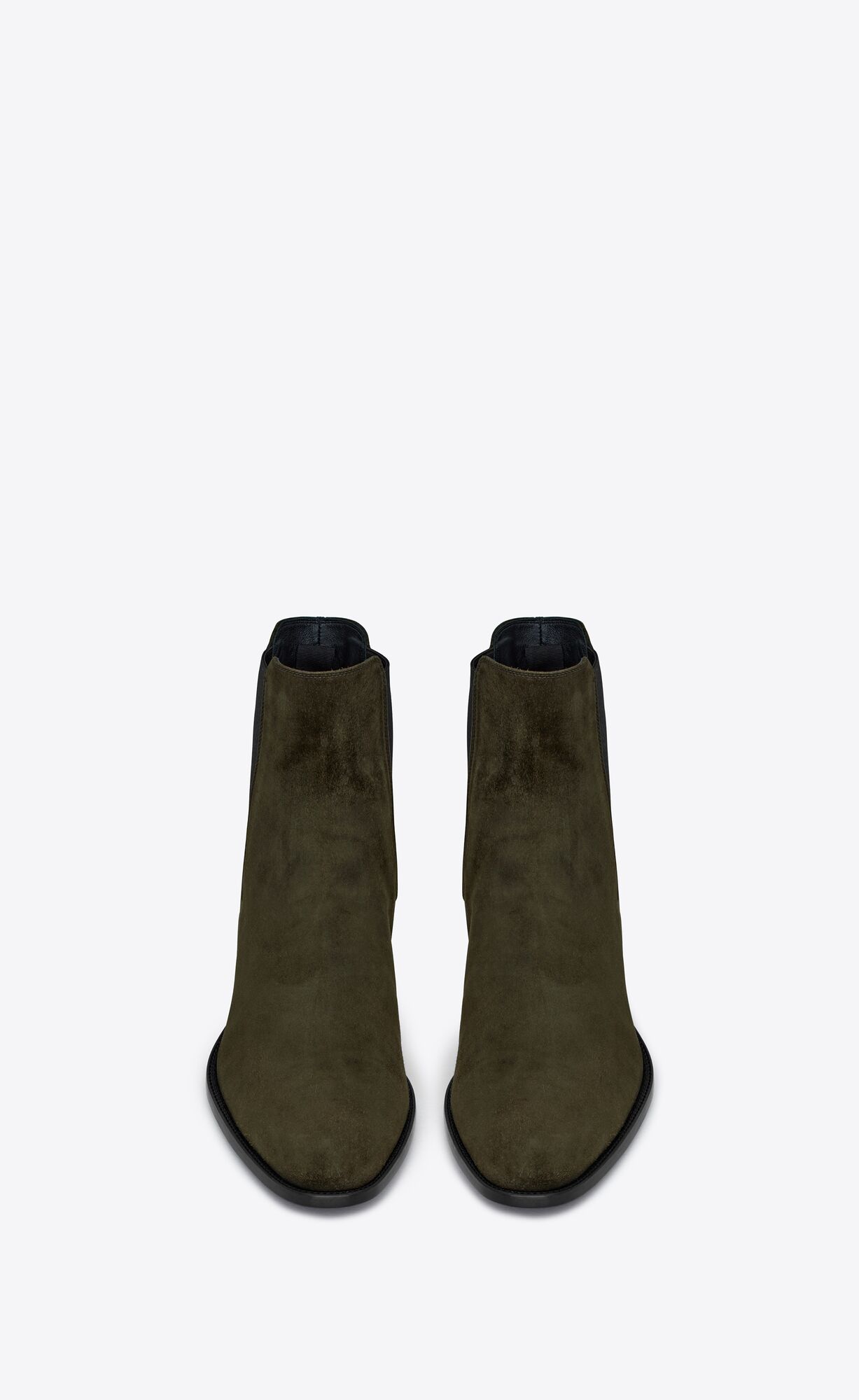 YSL Wyatt Chelsea Boots In Suede Sable Brun | UMRYX3452