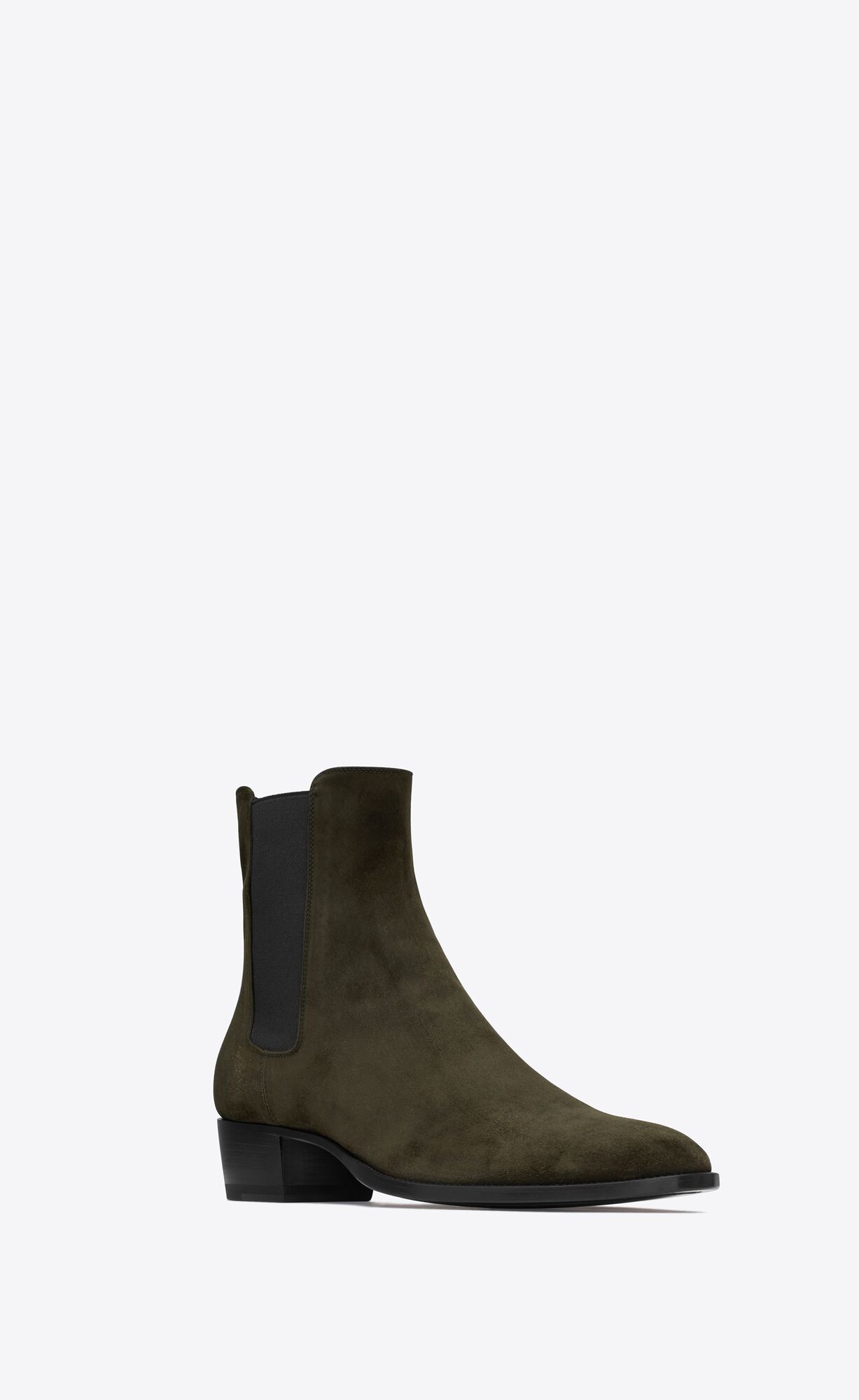 YSL Wyatt Chelsea Boots In Suede Sable Brun | UMRYX3452