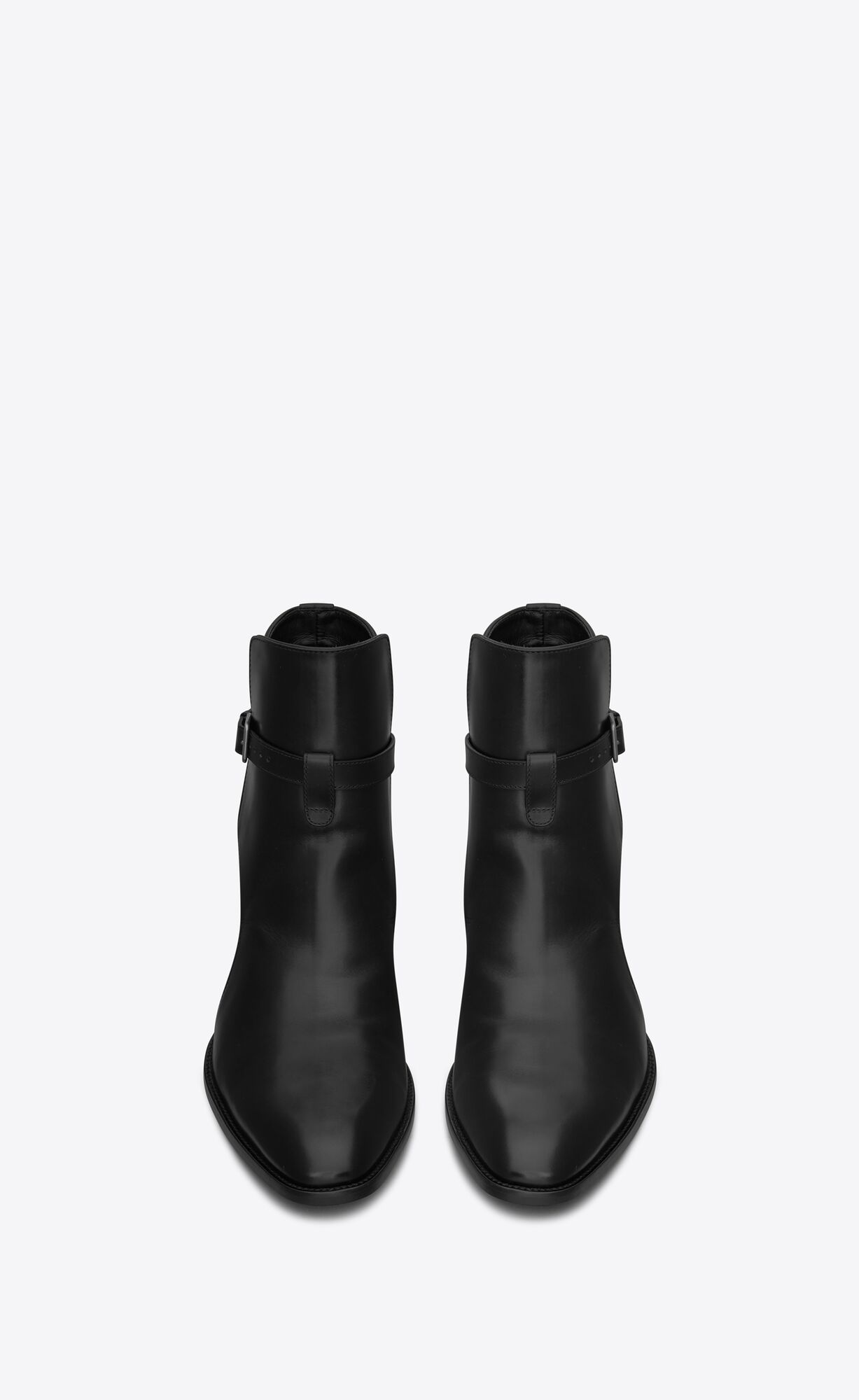 YSL Wyatt Jodhpur Boots In Smooth Leather Black | GRYCB5680