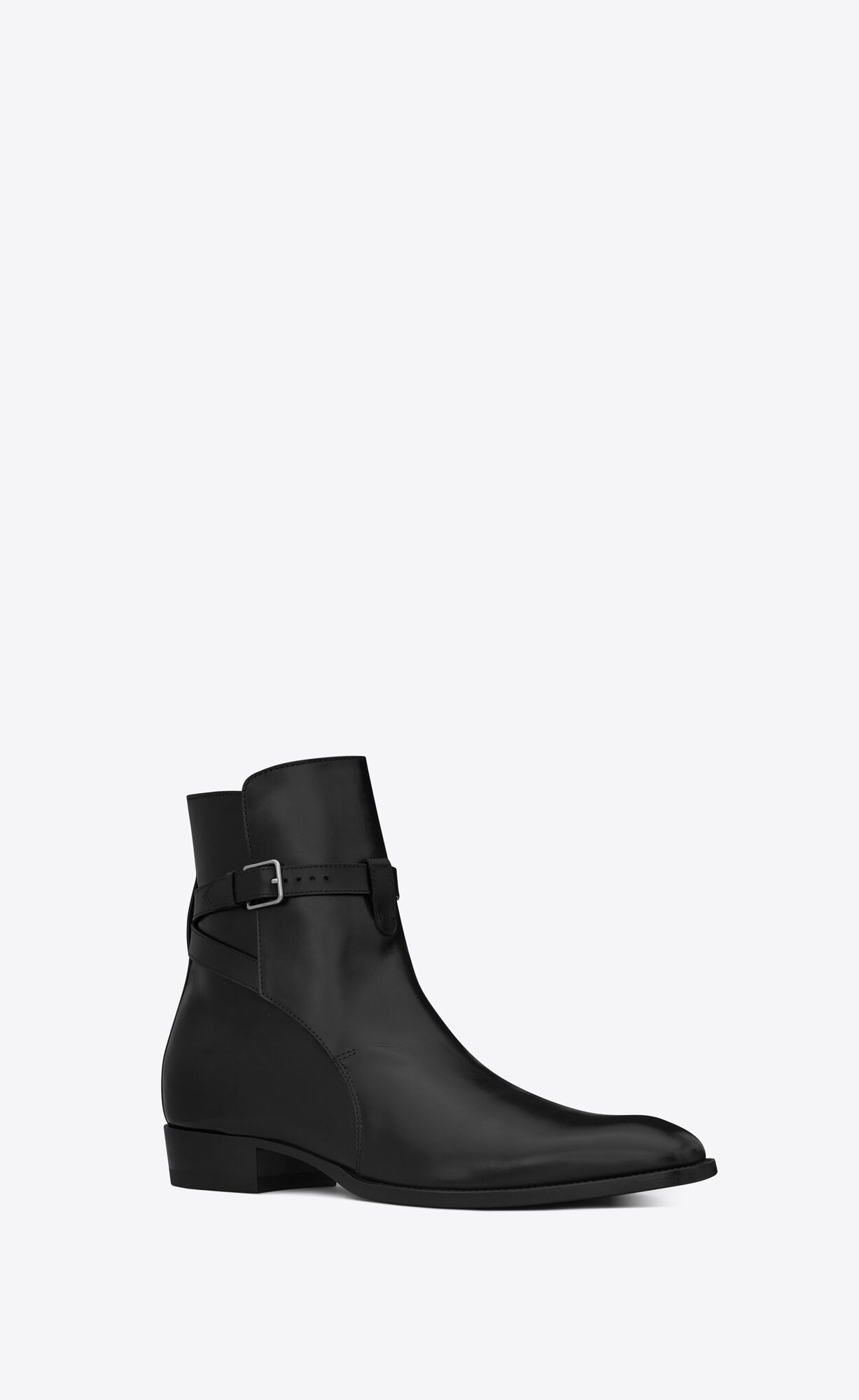 YSL Wyatt Jodhpur Boots In Smooth Leather Black | GRYCB5680