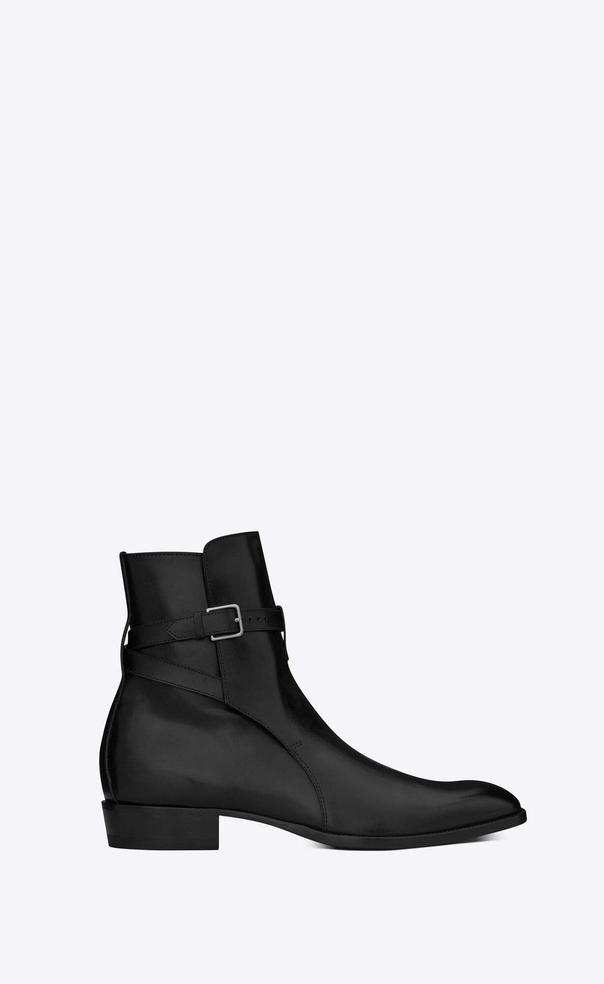 YSL Wyatt Jodhpur Boots In Smooth Leather Black | GRYCB5680