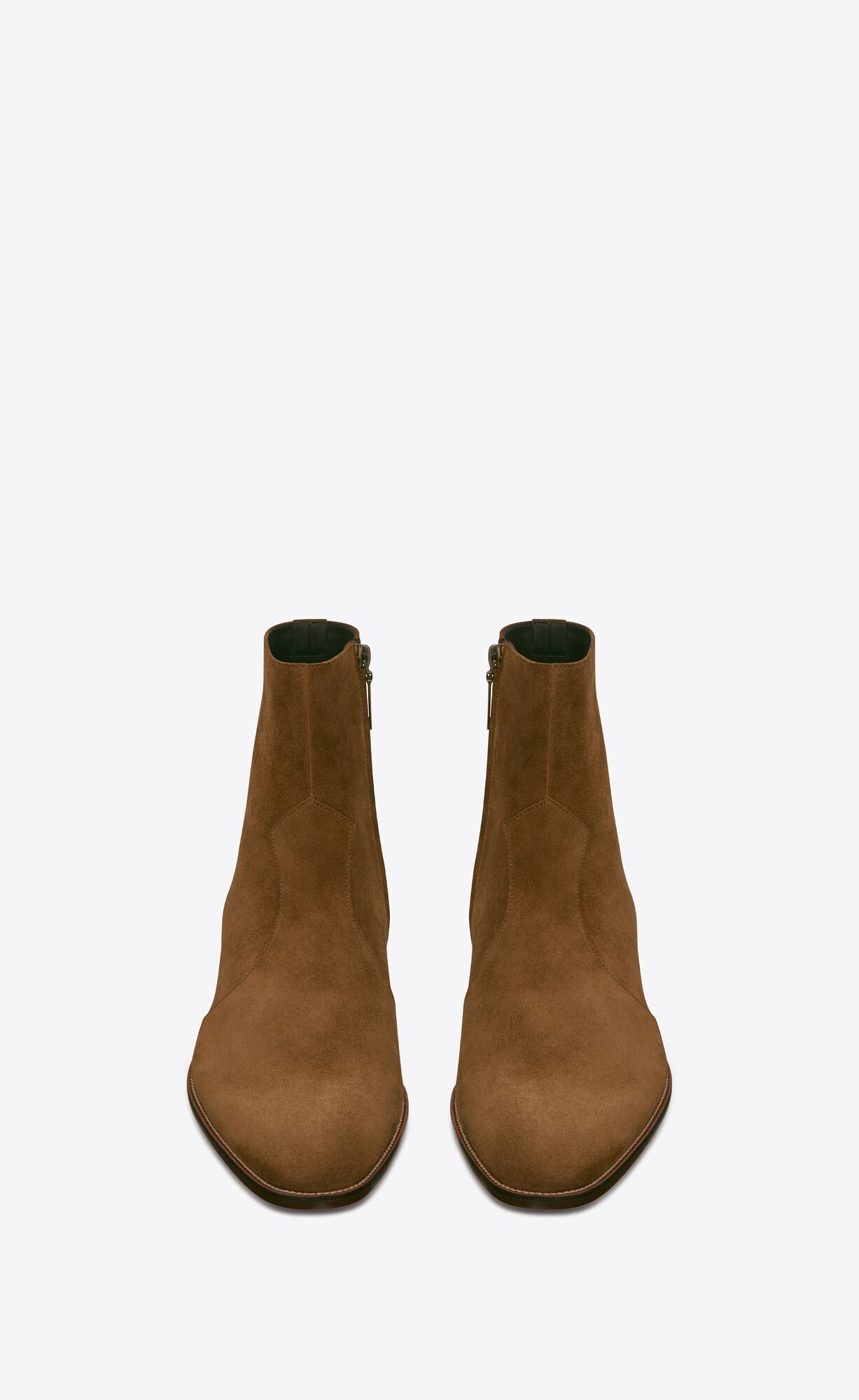 YSL Wyatt Zipped Boots In Suede Land | MBIFO7480