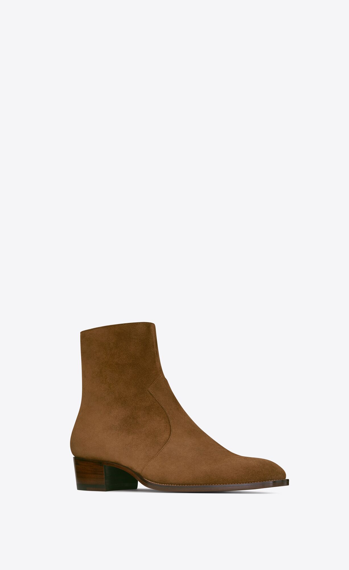 YSL Wyatt Zipped Boots In Suede Land | MBIFO7480