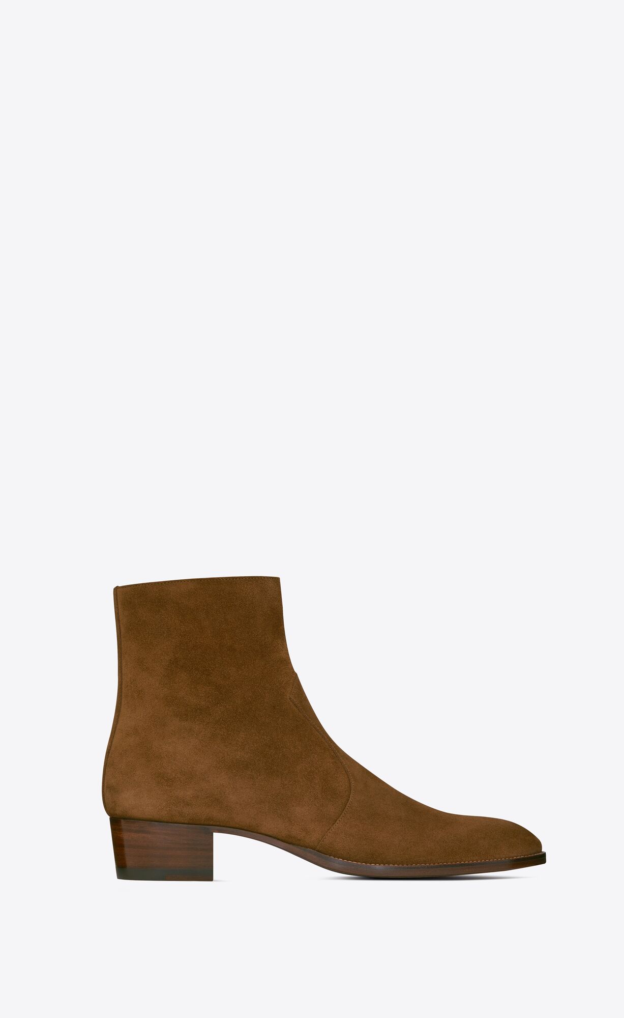 YSL Wyatt Zipped Boots In Suede Land | MBIFO7480