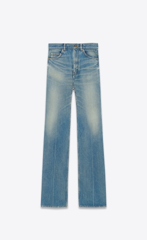 YSL 70's Flared Jeans In Medium Blue Denim Authentic Medium Blue | REVNZ0192