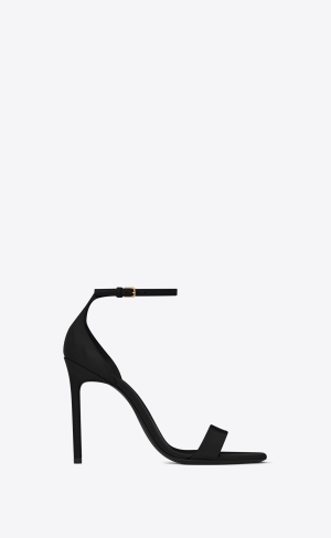 YSL Amber Sandals In Leather Black | FJWGT2517