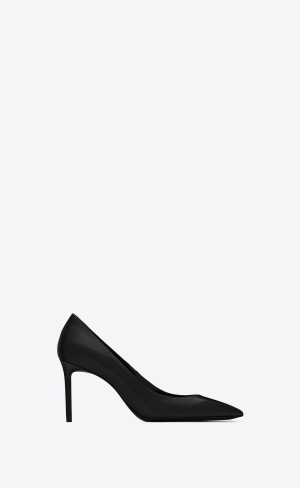 YSL Anja Pumps In Smooth Leather Black | PAIUC0798