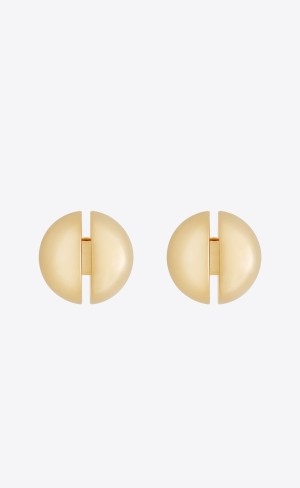 YSL Ball Split Earrings In Metal Aged Gold | WZARO8631