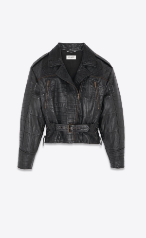 YSL Biker Jacket In Lambskin Black | IJAHK1683