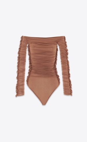 YSL Bodysuit In Jersey Terre | EQMZK0783