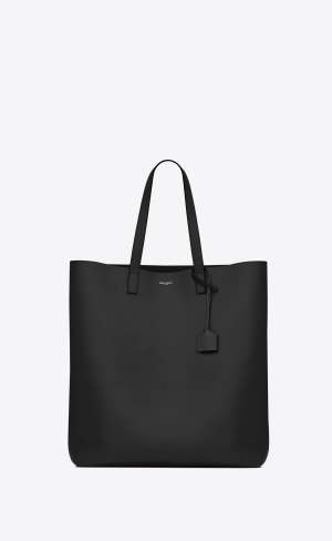 YSL Bold Shopping Bag In Soft Leather Black | EJHQB8263