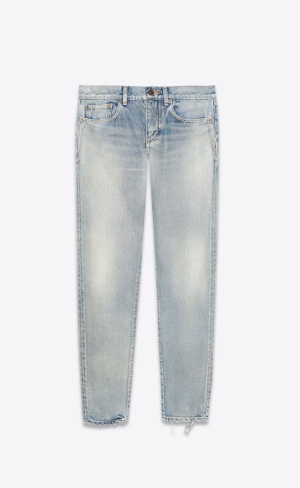 YSL Boyfriend Jeans In 80's Vintage Blue Denim 80'S Vintage Blue | PMGNB9568