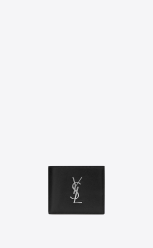 YSL Cassandre East/West Wallet In Smooth Leather Black | ZVCAK9254