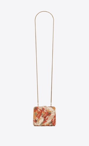 YSL Cassandre Jewelry Box On Chain In Printed Satin Multicolor | MPLTB2480