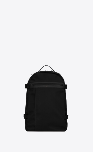 YSL City Trekking Backpack In Econyl® Smooth Leather And Nylon Noir | UZTAC0392