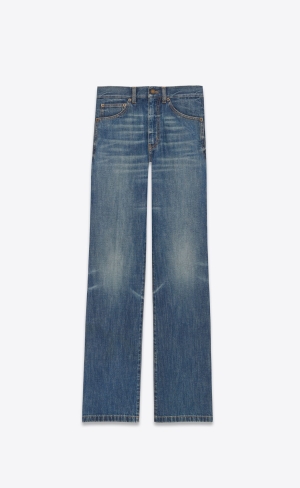 YSL Clyde Jeans In North Medium Blue Denim North Medium Blue | YEBHN0784