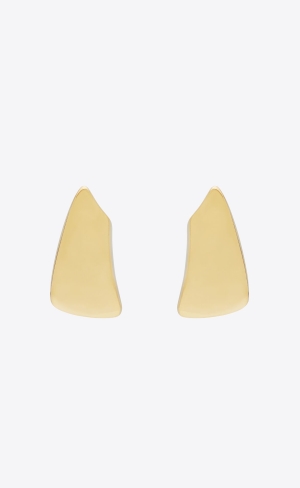 YSL Comet Earrings In Metal Aged Gold | UZAYK3456