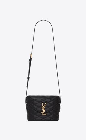 YSL June Box Bag In Quilted Lambskin Noir | VYIEW3206